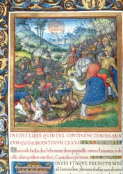 Ilustración del Libro VIII (Desde la Muerte de David hasta la Muerte de Acab), Capítulo 1 de las Antigüedades de los Judíos (Antiquitates Judaicae) de Flavio Josefo - Cómo Salomón, cuando él