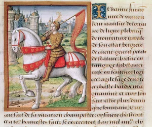 Ms 17 f.76 Juana de Arco de Vie des Femmes Celebres, c.1505