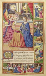 La Anunciación y la infancia de Cristo, de Vie des Femmes Celebres, c.1505