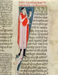 Ms 2046 Un doctor enseñando, de Aforismos por Hipócrates (c.460-c.377 AC) con un comentario por Claudio Galeno (c.130-c.201)