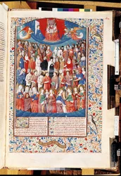 Ms 246 f.406r Paraíso, de De Civitate Dei por San Agustín de Hipona (354-430)