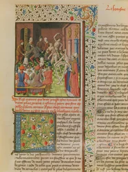 Temporal y Terminal, de la traducción francesa de De Civitate Dei por San Agustín de Hipona (354-430)