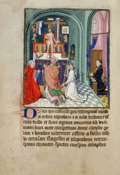 La Misa de San Gregorio de un Libro de Horas, hecho para Felipe el Audaz, Duque de Borgoña