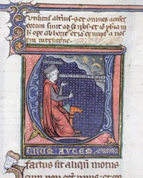 Iluminación del Ms 3469 de la Física por Aristóteles (384-322 a.C.)