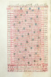 Un calendario perpetuo, del Breviario de Mont-Cassin, finales del siglo XI o principios del XII