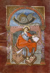 San Lucas, del Evangelio de San Riquier, c.800