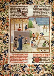 Construcción de una Casa, del Libro de los Beneficios Campestres por Pietro de Crescenzi (1230-132021)