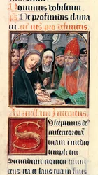 Ms 60 fol.25r Presentación de Jesús en el Templo, de una colección de colectas de Odoart de Bersacques, Prevost de Saint-Omer