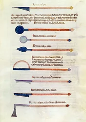 Ms 89 Ter fol.115 Instrumentos quirúrgicos de un tratado por Abul Qasim Kalaf ibn al-Abbas al Zahrawi (Albucasis)