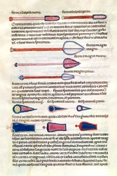 Ms 89 Ter fol.122v Instrumentos quirúrgicos de un tratado por Abul Qasim Kalaf ibn al-Abbas al Zahrawi (Albucasis)