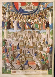 Ms Fr 18 Fol.3v La ciudad de Dios, de una traducción de las obras de san Agustín por Raoul de Presles, c. 1469-73
