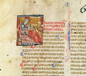 Ms. Lat. 7134, fol. 1: trepanación, de «Chirurgie de Maître Rolandi»
