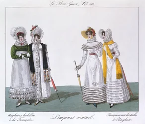Préstamo mutuo, lámina de la serie Le Bon Genre, c.1810
