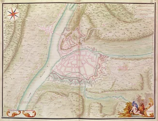 Namur y el área circundante, del Atlas de Luis XIV. Planos de lugares extranjeros, 1665