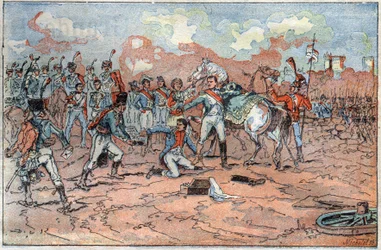 Napoleón I, herido frente a Ratisbona