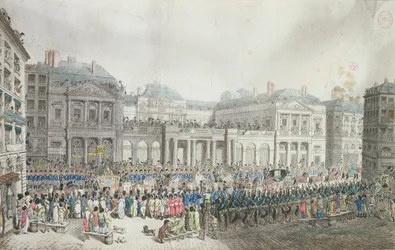 La comitiva de la coronación de Napoleón pasando ante el Consejo de Estado, 2 de diciembre de 1804
