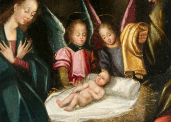 Natividad, (detalle). Tríptico de Aubery