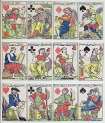 Nuevos diseños de cartas de juego que datan de la Revolución Francesa, 1793