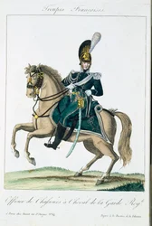 Oficial de la Guardia Real de Caballería, de Troupes Francaises, pub. chez Basset, París, c.1790