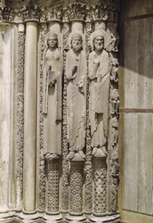 Figuras del Antiguo Testamento, del portal real de la fachada oeste, c.1145-50