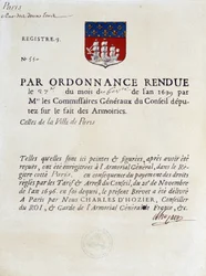Orden que establece las Armas de la Ciudad de París, 27 de febrero