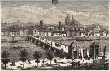 Orleans - Centre-Val de Loire - grabado en "La France illustree: geografía, historia, administración estadística" por V.A. Malt-Brown. 1884
