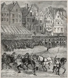 Experimento de los hemisferios de Magdeburgo de Otto von Guericke, que demostró la presión atmosférica - Experiencia de Otto von Guericke (Otto de Guericke