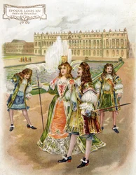 Palacio de Versalles en la época de Luis XIV.