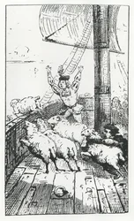 Las ovejas de Panurge, ilustración de 