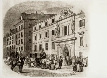 Conservatorio de París en los años 1830 (grabado)