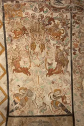 Iglesia parroquial (Església de la Mare de Déu de Solers). Interior. Las naves. Pinturas murales. (detalle) Siglo XVI (?)
