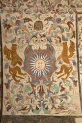 Iglesia parroquial (Església de la Mare de Déu de Solers). Interior. Las naves. Pinturas murales. Detalle. Siglo XVI.