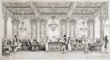 Café parisino de principios del siglo XIX.
