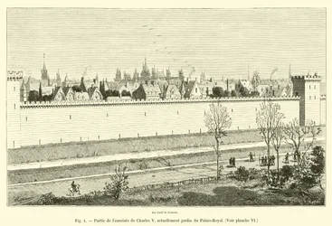Parte del recinto de Carlos V, actualmente jardín del Palais-Royal