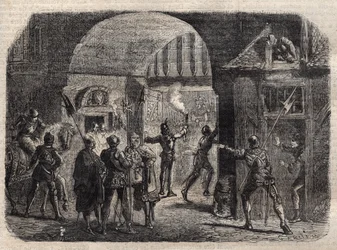 Perrinet Leclerc abriendo de noche la puerta de Buci, en París, a los borgoñones, 29 de mayo