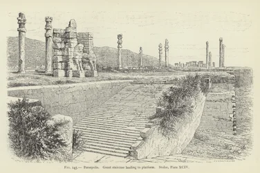 Persépolis, Gran escalera que conduce a la plataforma