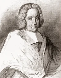 Pierre-Paul Guérin de Tencin, 1679-1758. Eclesiástico francés, arzobispo de Embrun y Lyon, y cardenal. De Les Heures Libres publicado en 1908.