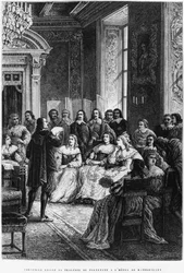 Pierre Corneille (1606-84) leyendo Polyeucte en el Hotel de Rambouillet, c.1880
