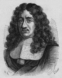 Pierre Paul Riquet (1609?-1680) Empresario francés pionero de los derechos de los trabajadores, diseñó y financió el Canal del Sur, grabado
