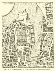 Plano del barrio en 1550, Facsímil del plano de du Cerceau