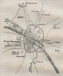 Plano de París bajo Felipe Augusto