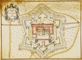 Plano de la ciudadela de Milán