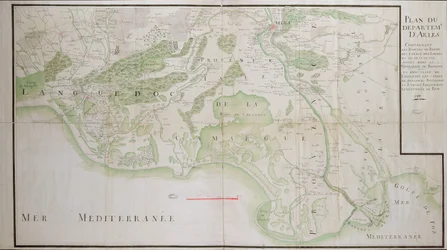 Plano de los departamentos de Arles, 1789