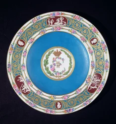 Plato del servicio de la Emperatriz Catalina II (1729-96) de Rusia, Sevres, c.1779