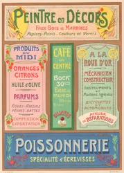 Placa n° 23: Modelos de señalización para pintor de letras Art Nouveau (Pintor de escenarios)
