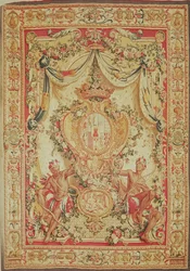 Portiere con el escudo de armas de Louis-Antoine de Pardaillan de Gondrin, Duque de Antin, fábrica de Gobelins, 1708-36