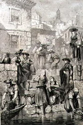 Pescadores de Porto en la década de 1860