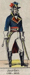 Retrato de cuerpo entero de Jean Baptiste, Conde Jourdan, mariscal de Francia (1762-1833) Imagen de Epinal de finales del siglo XIX.