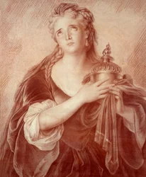 Retrato de Adrienne Lecouvreur (1692-1730), artista dramática francesa