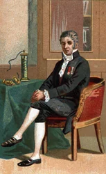 Retrato de Alessandro (Alexandre) Volta (1745-1827) físico italiano.